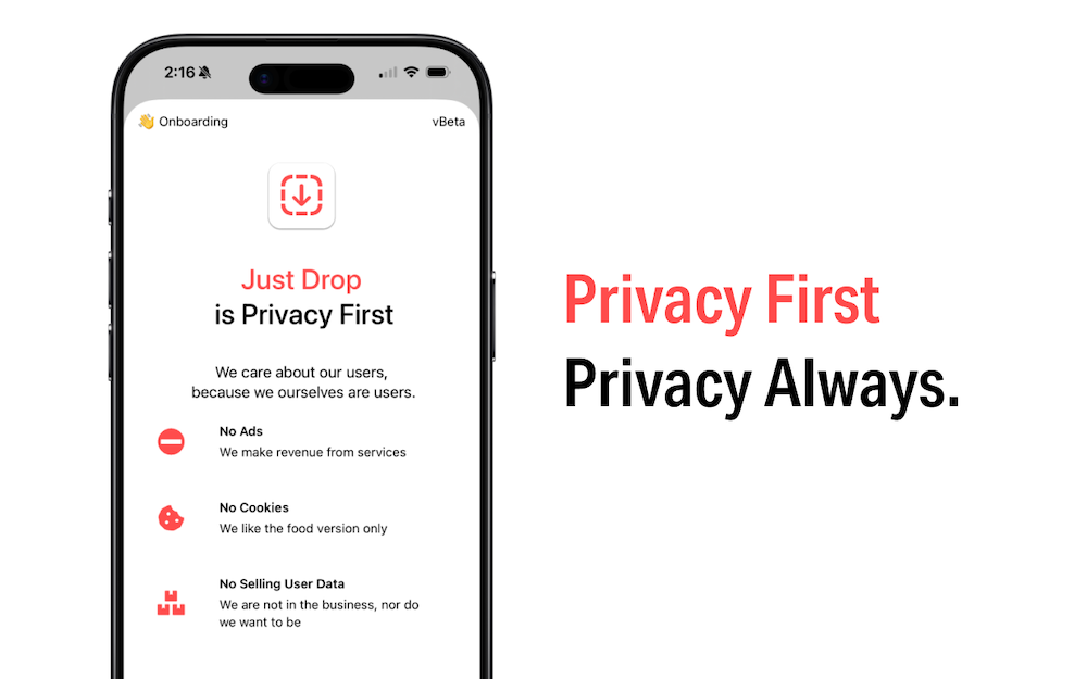 Privacy First, Privacy Always with Just Apps